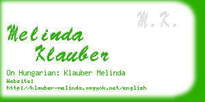 melinda klauber business card